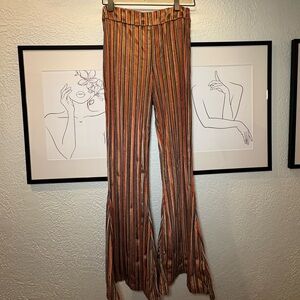 Cider Multicolor Striped Flare Pants